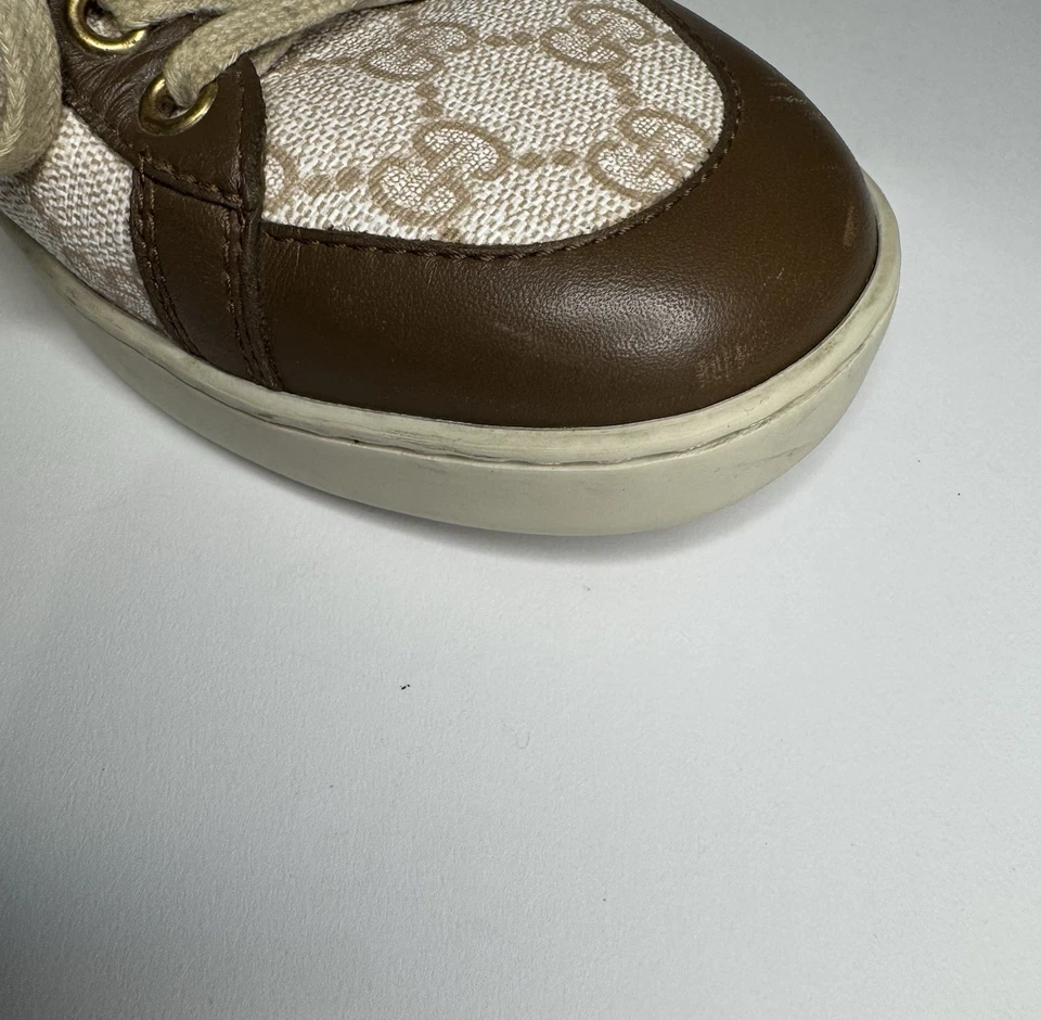 Zapatillas Gucci GG Brooklyn para hombre, blancas/beige/bronceadas, talla para hombre 7,5/euro 37 ¡con caja! Foto 4 de 4