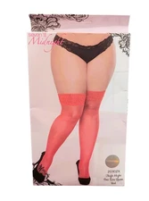 Seven ’Til Midnight Red Lace Top Thigh Highs Plus Size Queen 20302X
