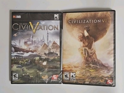 Lot of 2 PC Games Civilization V & VI Sid Meier's New