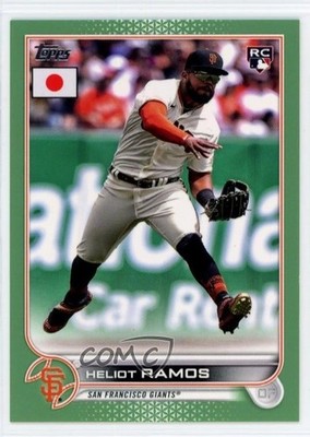 2022 Topps Japan Edition Jade Green 13/75 Heliot Ramos #168 Rookie RC 1he8