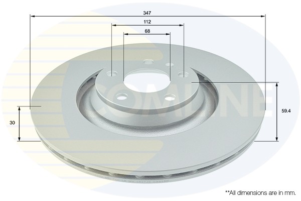 2 PCS COMLINE ADC1490V Brake Disc