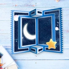 3D Card Shape Dies for Card Making, Storybook Folder Nested Rectangle Frame Cutt