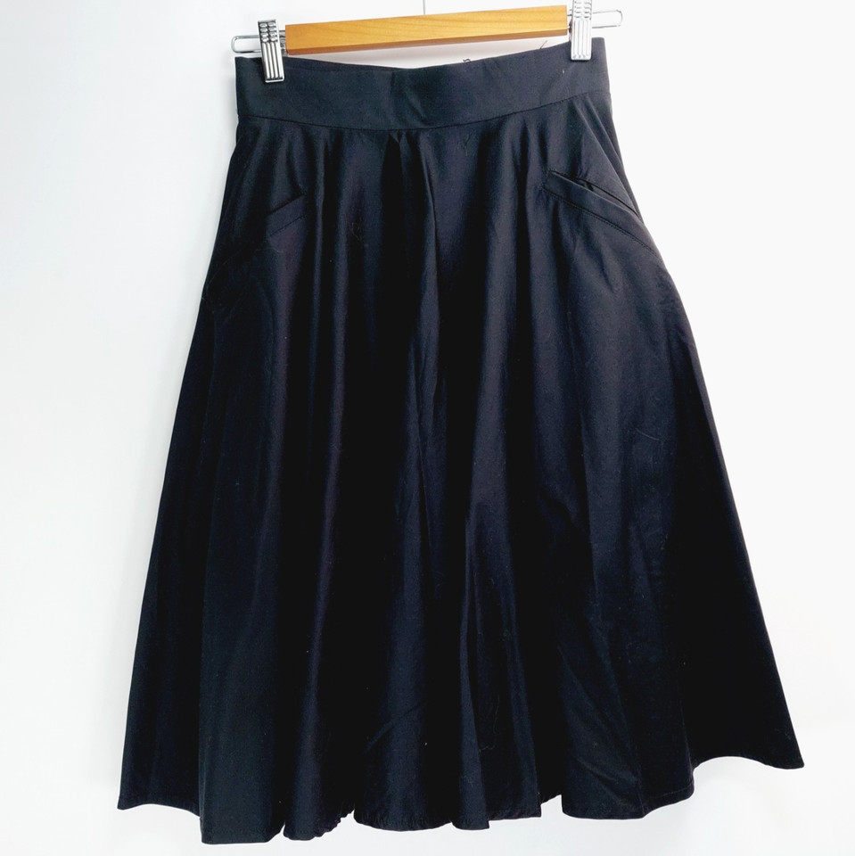 Kitten D'amour Circle Skirt Womens Size 6 Black Classic Pockets Lined 116/ 300