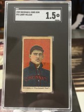 1909 Baseball Dockman &amp; Sons Gum E92 Larry McLean SGC 1.5 Cincinnati Reds