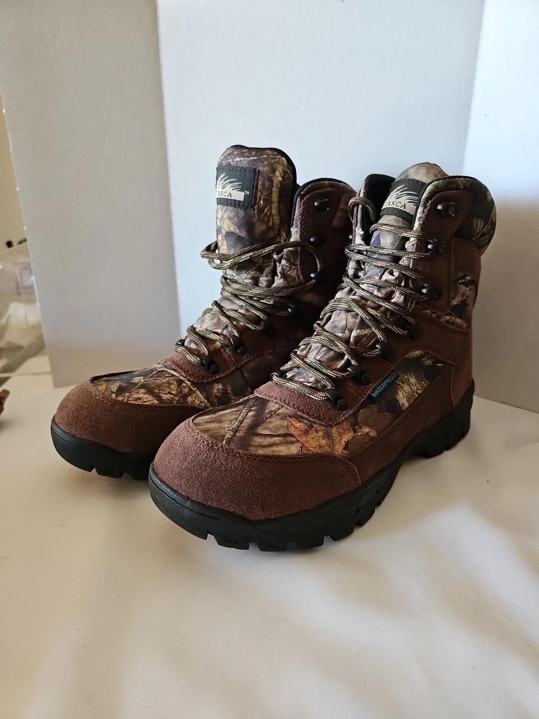 Itasca Men's Leather Brown Camo Waterproof Boots Size 9.5 New