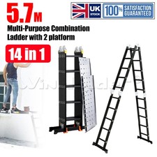 5.7M WinHolder Multi-Purpose Folding Ladder A Frame 14-in-1 With Platform Ladder