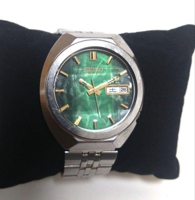 SEIKO Advan 6106-7710 Green Gradient Dial Automatic Vintage Watch Rare 1970s