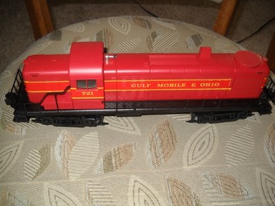  -LIONEL O GAUGE #721 GULF MOBILE & OHIO-DIESEL LOCOMOTIVE & VISION CABOOSE 