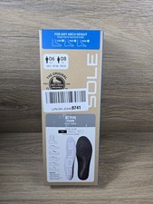SOLE Active Thin Orthotic Insoles Plantar Fasciitis Arch Support Sz M6-W8