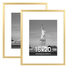16x20 Picture Frame, Display Poster 11x14 with Mat or 16 x 20 Without Mat, Wa...