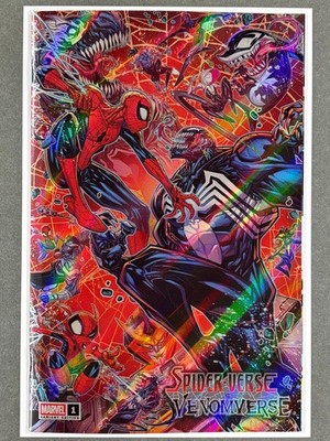 Spider-Verse vs Venomverse #1 Prism Foil Marvel  25 Jonboy Meyers LTD 175