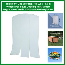 9.4 x 14.2 Weatherproof Vinyl Door Flap for Wooden Doghouses - Easy Installation