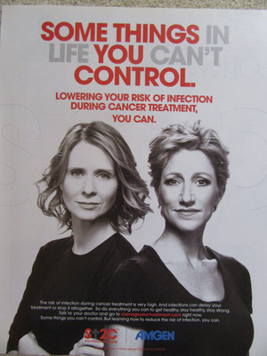 Cynthia Nixon & Edie Falco, Amgen Breast Cancer Infection Treatment Ad
