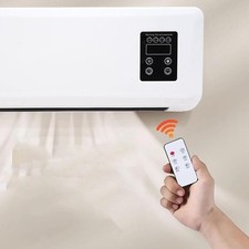 2in1 Wall Mounted Electric Small Air Conditioner Fan Heater Remote Control NEW