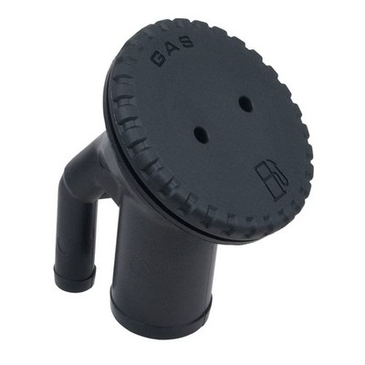Perko 0542DPGBLK Polymer Vented Fill Angled Neck 1-1/2'' Hose Gas-Marked Black Ca