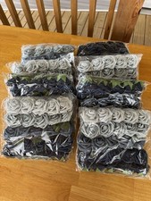 Silky Rose Bundles Dusty Rose and Navy for Crafts or Decoration