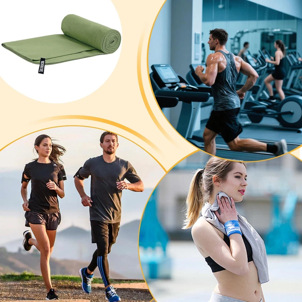 Toalla de Secado Rápido Microfibra Toalla de Viaje de Secado Rápido Super Absorbente Suave Foto 3 de 4