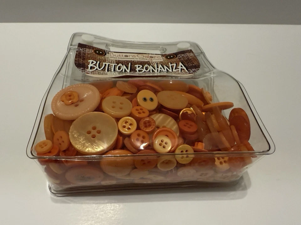 Buttons Galore & More Button Bonanza, 5 Bags: White, Orange, Christmas And More - Image 3 of 4