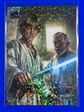 Luke Wields the Lightsaber Refractor Topps Star Wars Chrome Galaxy 2024 .#5