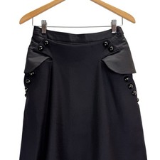 Alena Akhumadllina Aline Skirt 42 6 Black Academia Preppy Structured Designer