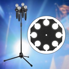 Multiple Microphone Holder Multi Mic Holder Hold up to 8 Mics Dynamic Wired and