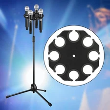 Multiple Microphone Holder Multi Mic Holder Hold up to 8 Mics Dynamic Wired and