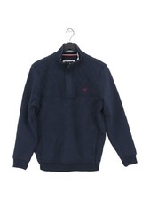 Crew Clothing Men's Jumper S Blue Cotton with Polyester, Elastane Pullover