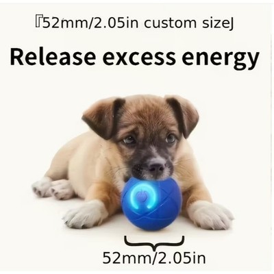 Interactive Bouncing Dog Toy Ball, Gravity-Activated for Active Play Chew-Resist