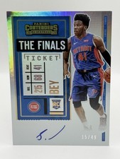 2020 Contenders Saddiq Bey The Finals Ticket Auto #15/49 Rookie RC ON CARD 🔥