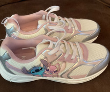 Disney Lilo Stitch Angel Sneakers White Low Top Women's Size 9 New