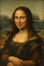 Mona Lisa Mit Zunge Malerei Poster Da Vinci Gemälde Kunstdruck Kunst Bild Druck