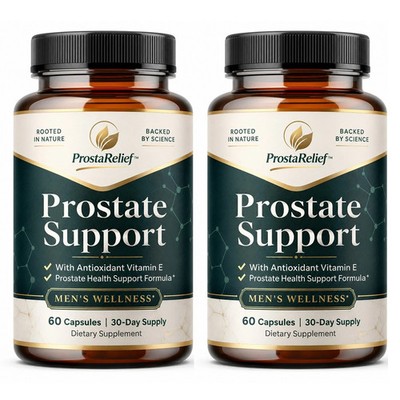 ( 2 Pack ) ProstaRelief Prostate Supplement Daily Mens Health Support 60 Capsule