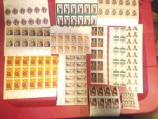 1960's-70's Christmas Plate Blocks Lot Of 12,- 148 Stamps