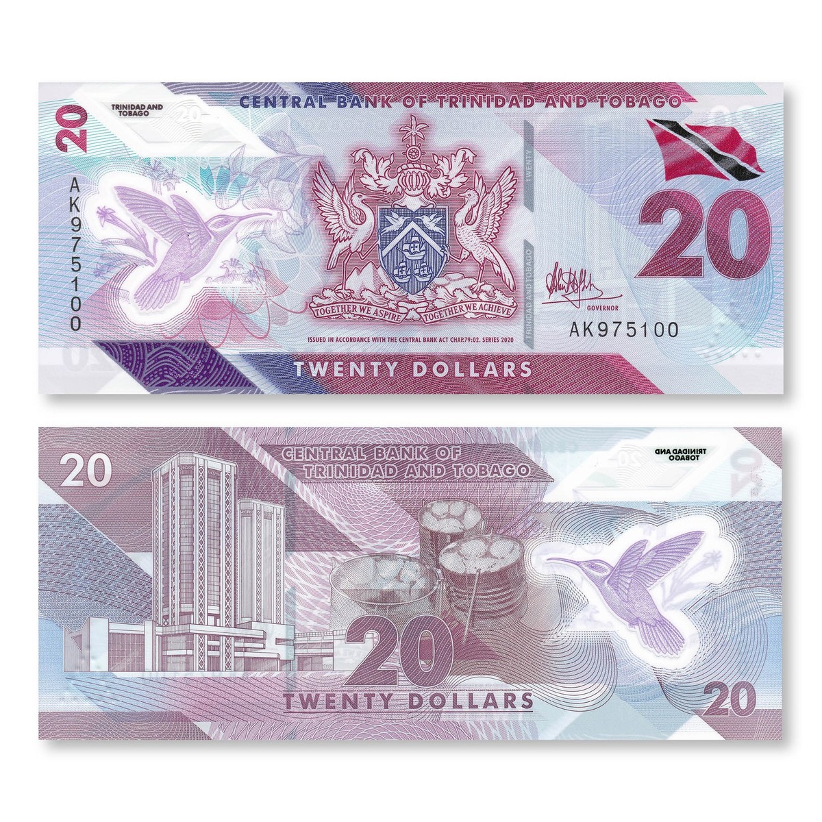 Trinidad & Tobago Full Set: 1–100 Dollars, 2019-2021, B236