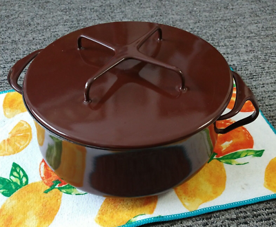 Dansk IHQ Dutch Oven France Kobenstyle Chocolate Brown 2 Qt Enamel
