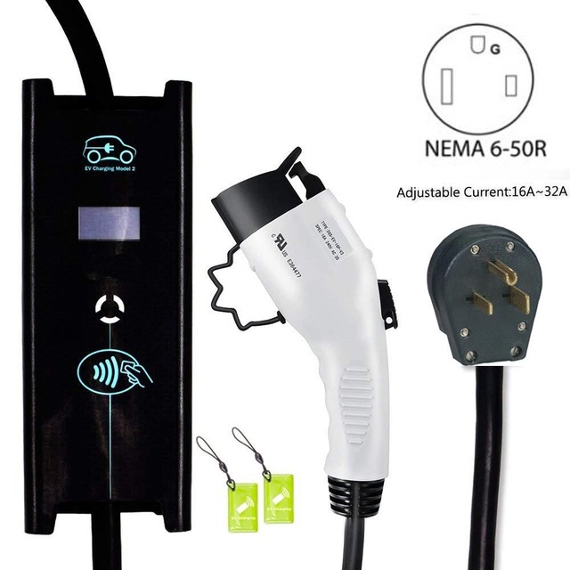Electric Vehicle Level 2 EV Charger 32 Amp 650 Plug ADJUSTABLE 25ft