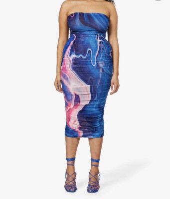 farai london blue dress Farai London Delilah Dress in Ocean Blue