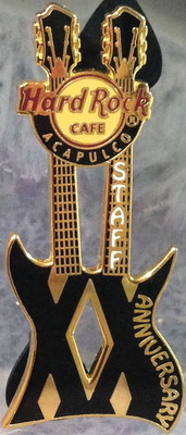 Hard Rock Cafe ACAPULCO 2009 20th Anniversary STAFF PIN 