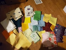 Lot 1 Material/Fabric Lot of 10lbs Assorted Scrap Remnant Pcs Crafts Quilt