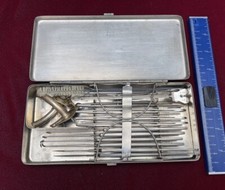 Tracheotomie Aeskulap Besteck WK II Arzt Sanitäter Wehrmacht  HNO Narkose Lazare