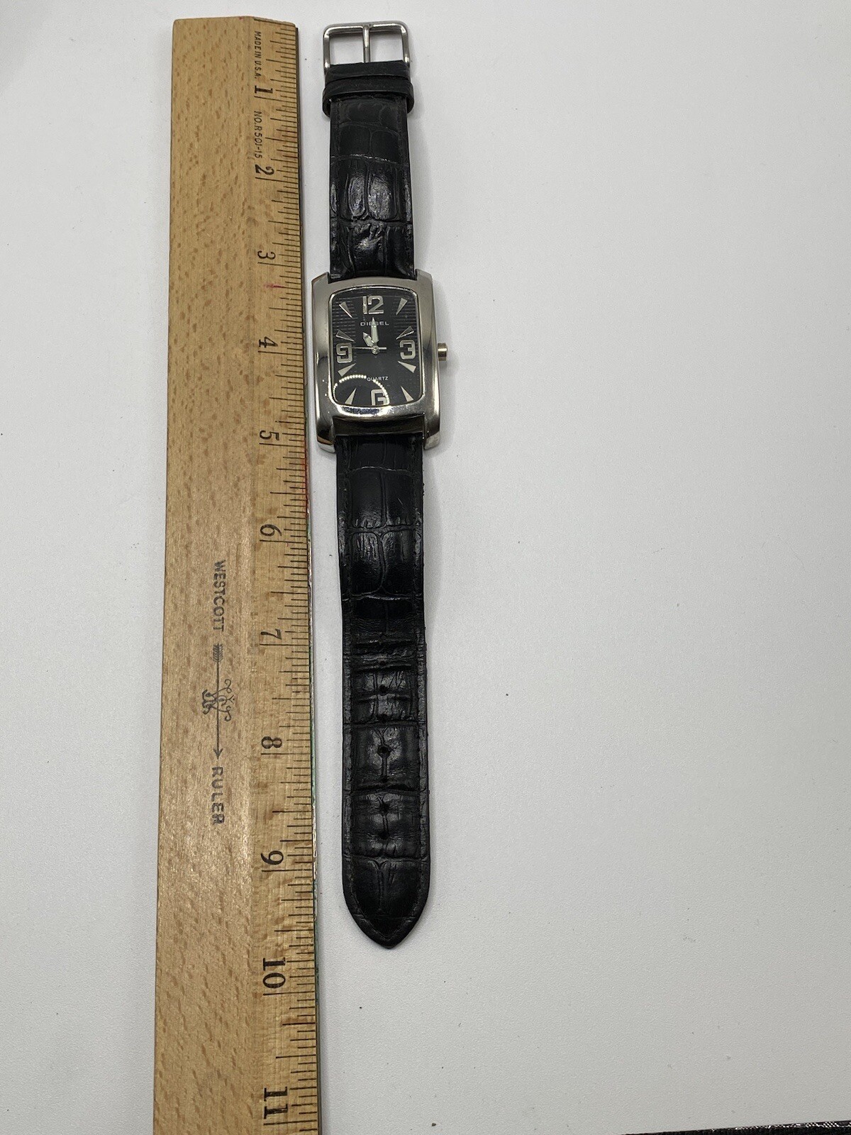 Men Diesel Rectangular Face With Sliver Dials, St… - image 4