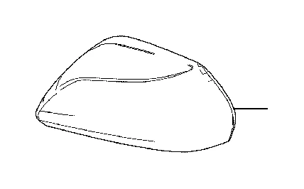 OEM TOYOTA AVALON AND AVALON HV MIRROR COVER PASS SIDE DARK BLUE FITS 2019-20