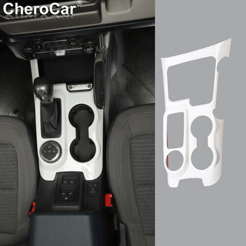 White Central Control Gear Shift Panel Trim For Ford Bronco 2021 22 Accessories