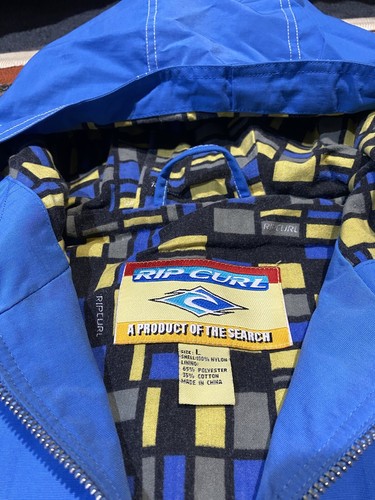 Vintage 90s Ripcurl Blue Jacket Hoodie Coat Surf Surfwear Skate Men’s Size L - Picture 7 of 7