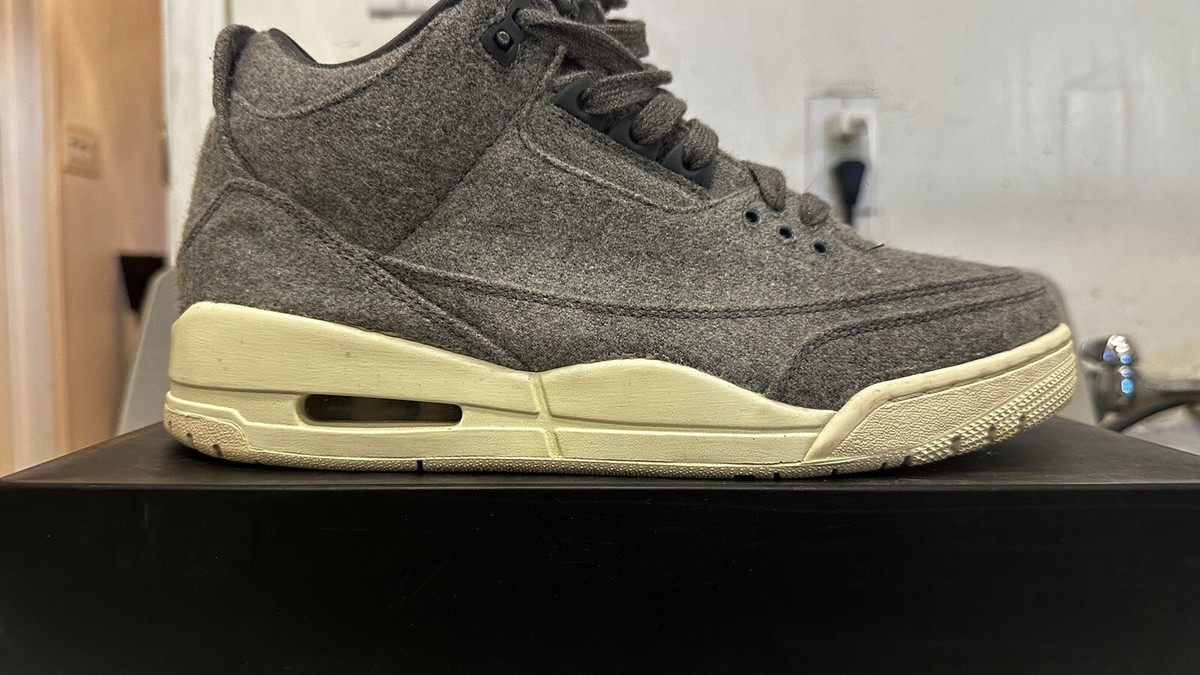 Jordon 3 Retro Wool (size 9.5) Air Jordan 3 Grey Wool 9.5 (42.5) | Mercari main image 4