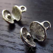 Seashell With Pearl Wholesale Silver Plated Charm Pendants C2338 - 5, 10, 20PCs