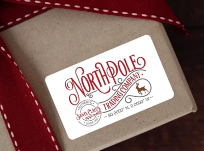 North Pole Trading Stickers Christmas Labels Seals Gifts School Fund Raising 21