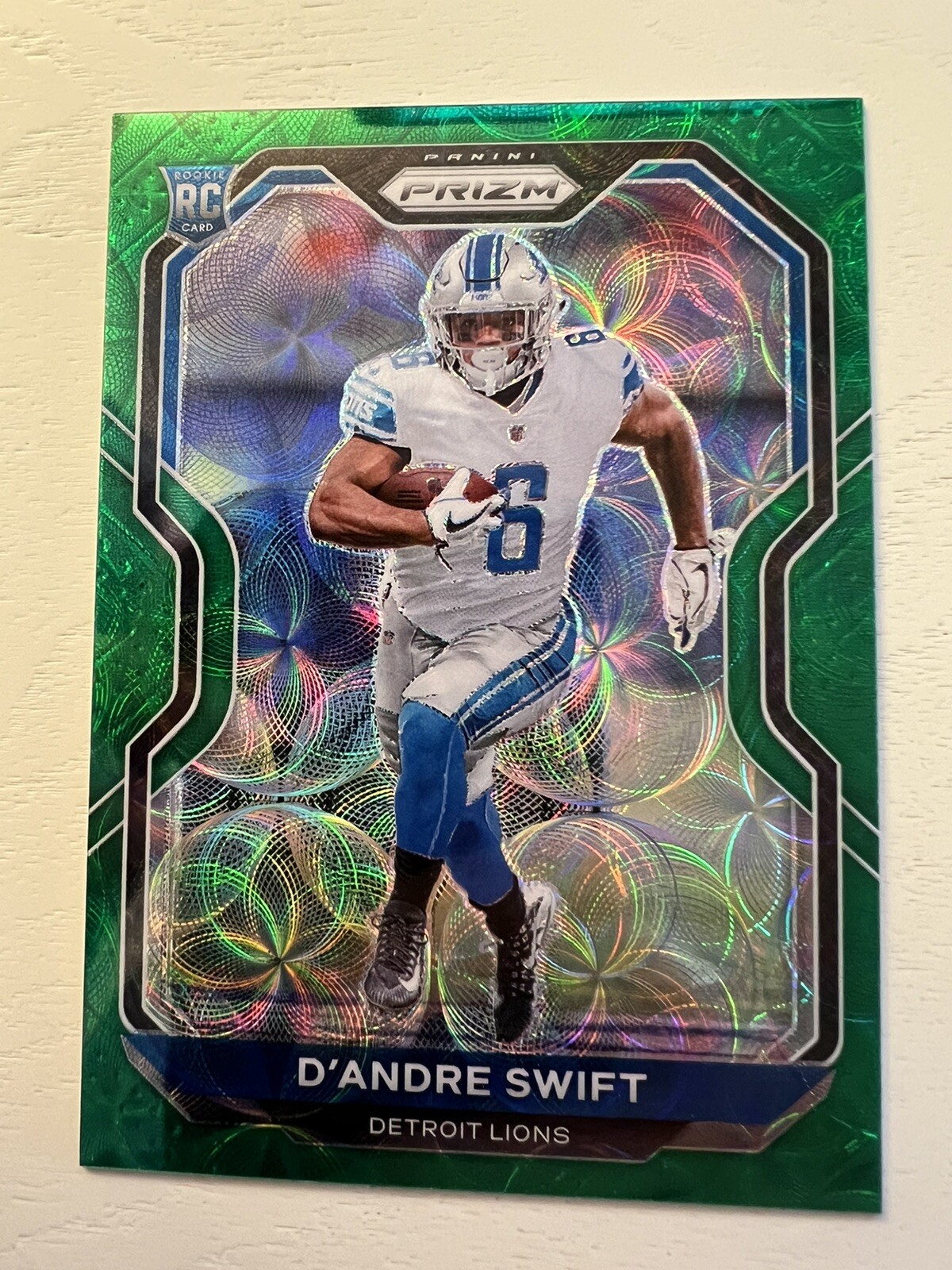 🦁 2020 Panini Prizm /75 GREEN SCOPE ROOKIE - D'Andre Swift #358 LIONS RC +BONUS