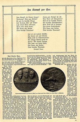 Erinnerungsmedaille auf Admiral Graf von Spee & Söhne v.Karl Götz c.1917