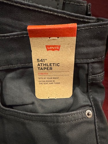 *Read* Levi's 541 Athletic Taper Stretch Jeans Mens Size 33 x 30 Grey - Picture 2 of 7